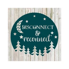 Disconnect & Reconnect Camping Rustic Farmhouse Style White Wood B3-12120001053