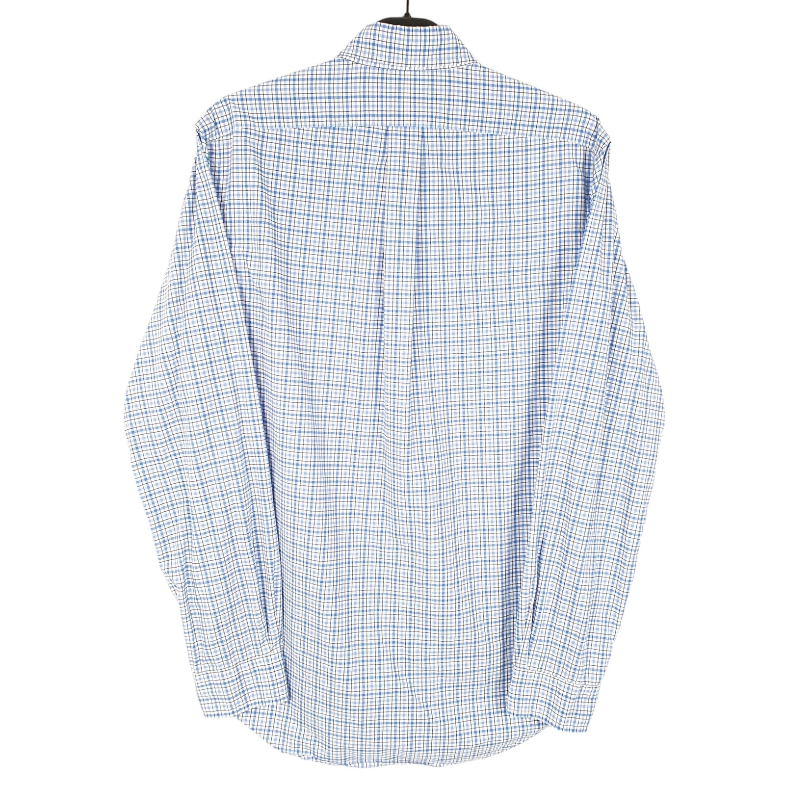 RALPH LAUREN Blue Check Shirt Stretch Long Sleeve Casual Cotton Mens S image 3