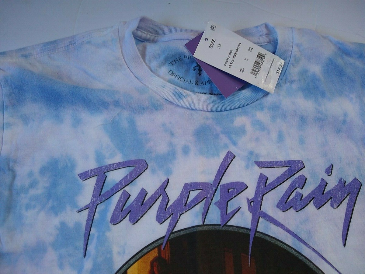 レイン Purple Rain Tie Dye T-Shirt XS Blue/Pink Tie Dye Short