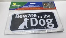 Beware Of Dog PVC Sign Indoors/outdoors Easy Installation Dog Sign Warning Dog