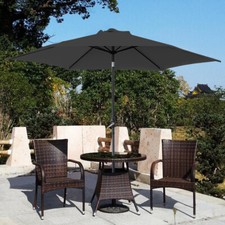 3m Foldable Parasol Umbrella Garden Patio Sun Shade Canopy Table with Crank Tilt