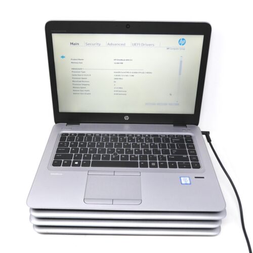 Lot of 4 HP EliteBook 840 G3 - Intel i5-6300U 16GB DDR4 No OS/SSD/AC/Batteries