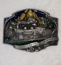 Siskiyou Vintage Railroad Train Steam Engine Belt Buckle 1989