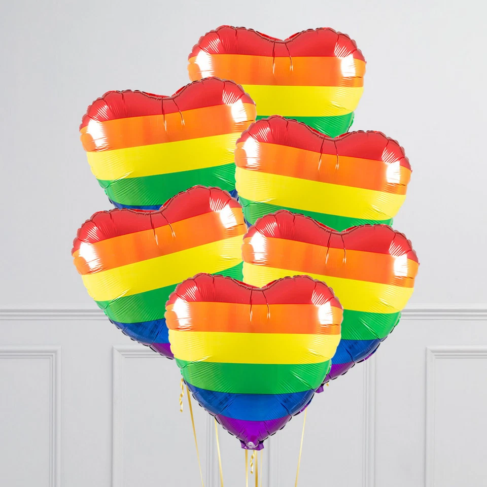 Heart Birthday Balloon Banner Aluminium Foil Balloon Party Decoration Rainbow UK - Image 4 of 4