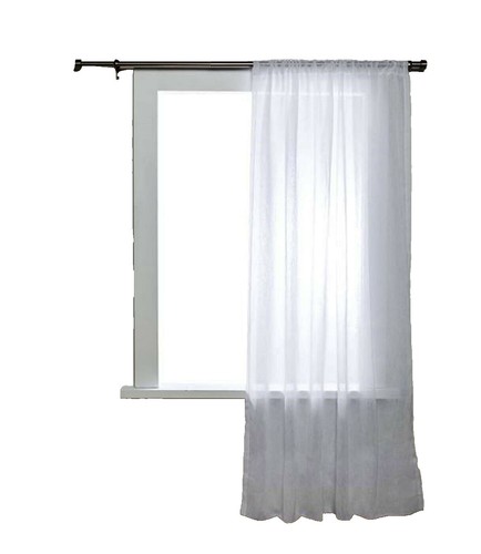 Umbra Adjustable Drapery Rod Brackets - Set Of 2 Black Metal Supports For Heavy Curtains