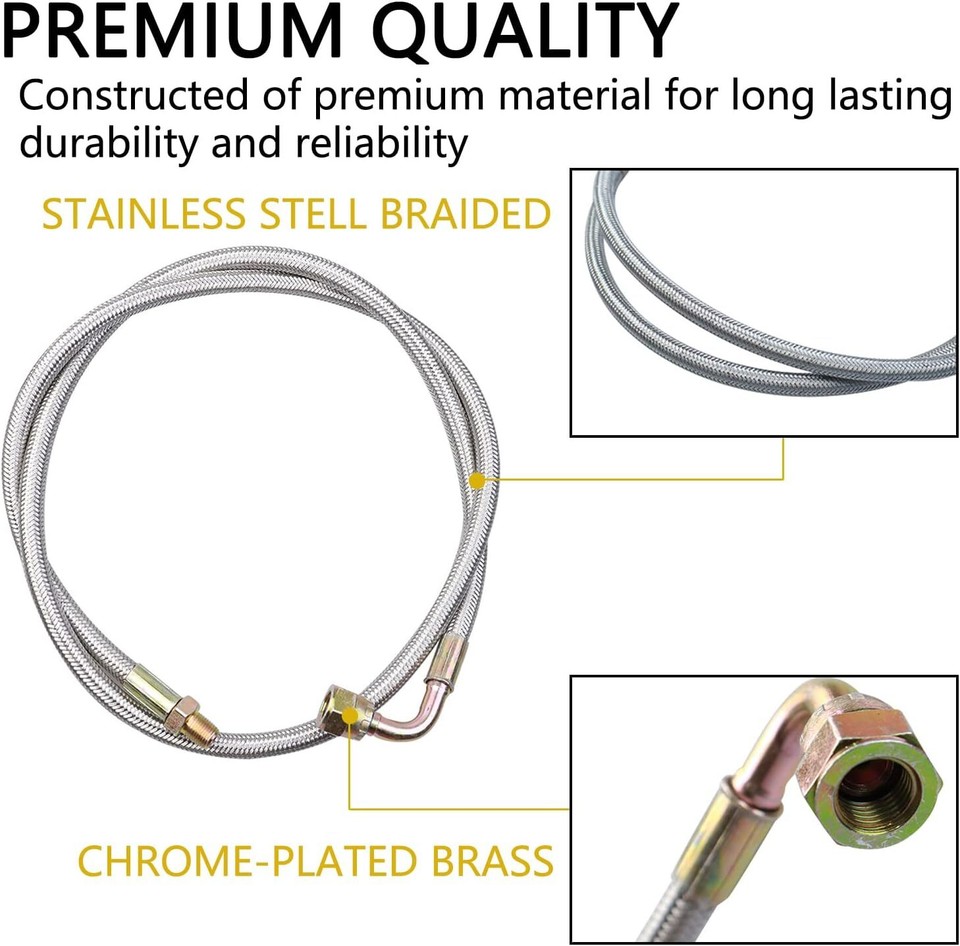 Sell Turbo Oil Feed Line T3 Kit T4 T60 T61 1/8 T70 PNT 90 Degree 41" In - Foto 2