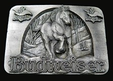 Budweiser Beer Horse Bergamot Vintage Belt Buckle