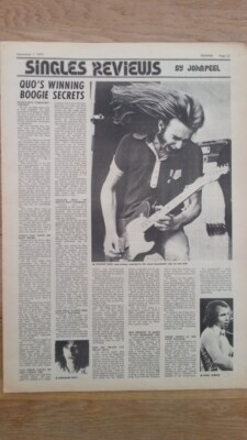 STATUS QUO 'Caroline single review' 1973 UK ARTICLE / clipping 