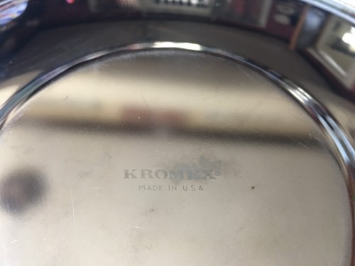 Bandeja de servir redonda vintage años 60 MCM Kromex 13" chip N inmersión tazón de vidrio con tapa - Imagen 6 de 8