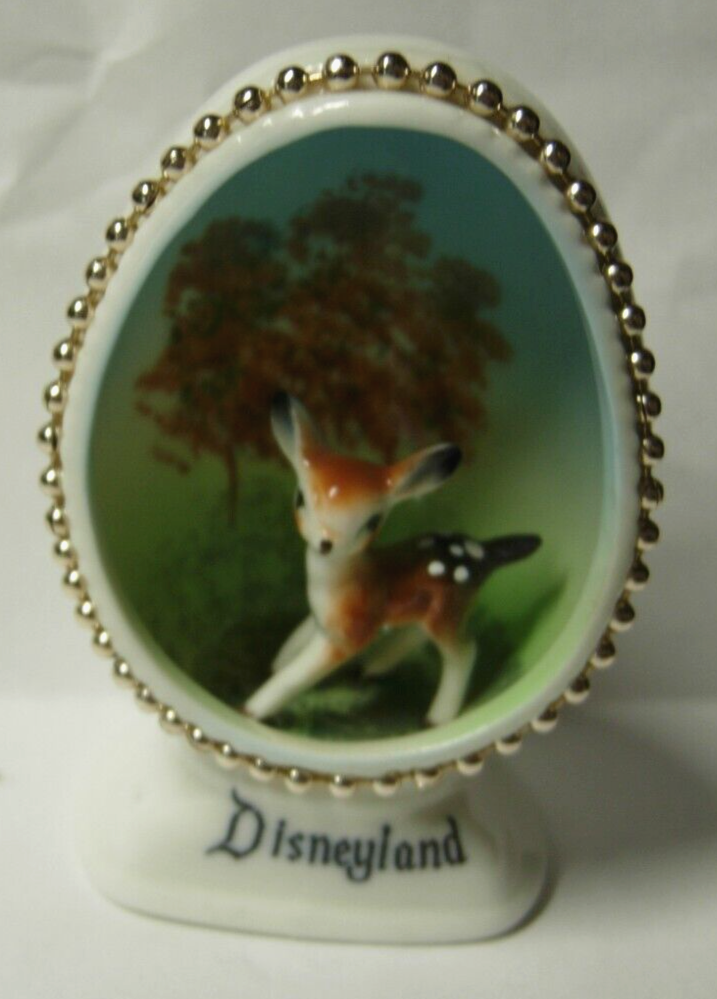 1950s Bambi Porcelain Disneyland Souvenir Egg by Walt Disney Productions