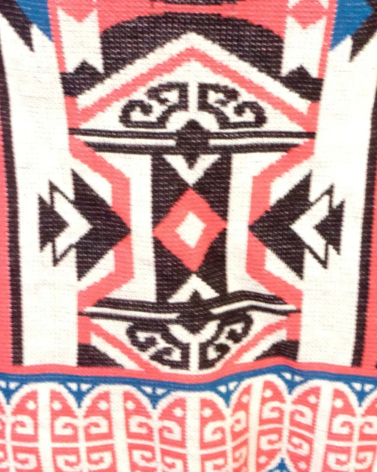 Vestido Suéter Geométrico Tejido Tomate Volador Usado en Excelente Condición Mini Boho Hippy Suroeste Talla S Foto 2 de 4