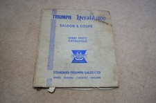 Triumph Herald 1200 Saloon & Coupe Spare Parts Catalogue. Genuine. #1