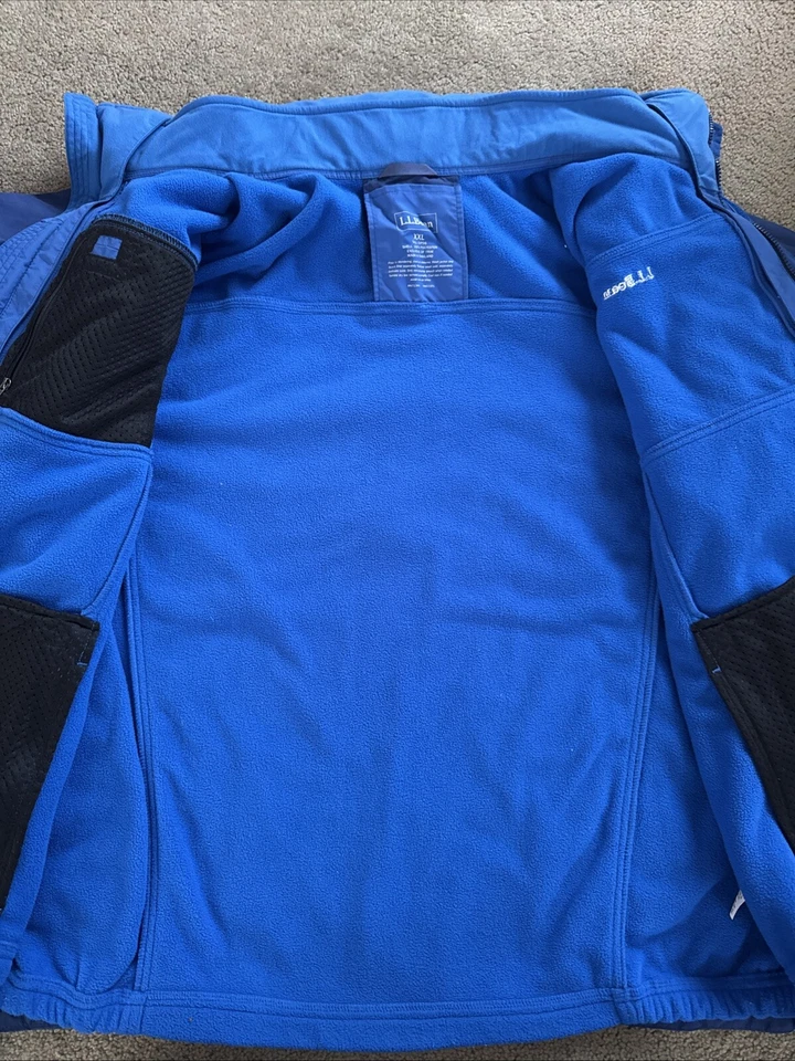 LL Bean Winter Jacket Coat Men's XXL Blue Hood Rn71341 Vn03161 Double Coat - Image 3 of 4