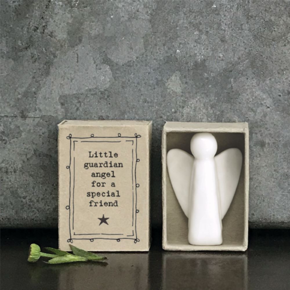 Porcelain Matchbox Angel for Special Friend | Friendship Keepsake Gift