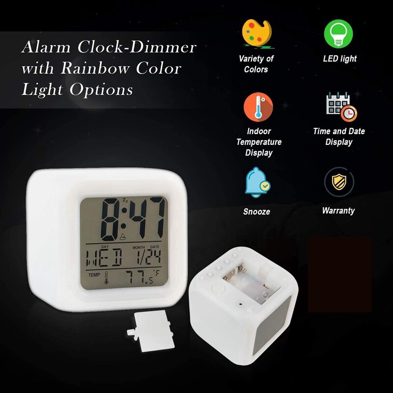 Alarm Clock Digital Travel for Bedroom  Girl,Small Desk Bedside Clocks,Dispkkk