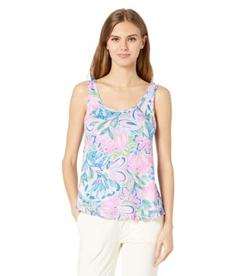 Lilly Pulitzer Ruffle PJ Tank Blue Tiger Sunrise SZ XXS