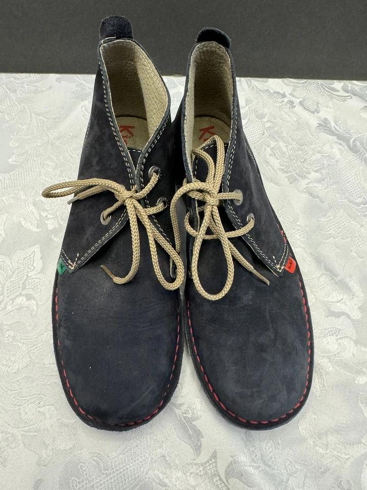 Botas Chukka Kickers Talla 37 Azul Gamuza Zapato Cómodo Foto 2 de 4