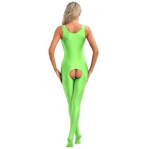 Body donna lucido senza maniche elasticizzato aperto all'uncinetto body tute - Foto 91 di 117