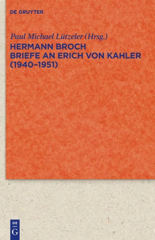 Thumbnail - Hermann Broch | Briefe An Erich Von Kahler (1940-1951) | Buch |