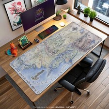LOTR Middle Earth Map Mouse Pad, Lord of the Rings Desk Mat