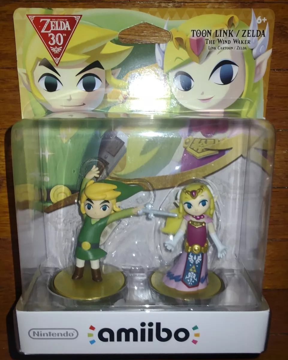 Legend of Zelda Wind Waker Amiibo 2 Pack Toon Link 30th Anniversary Switch