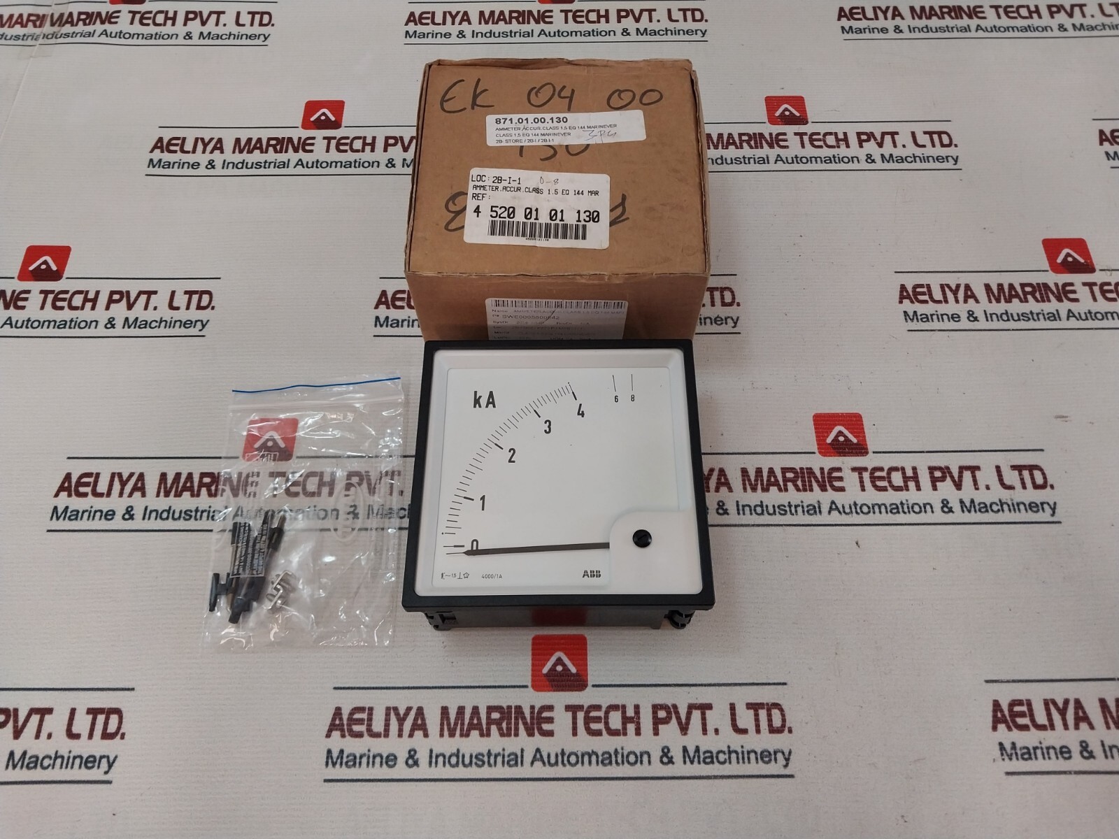 ABB 4000/1A Ammeter Display Device 0-4/8 kA