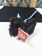 Vintage Toto 1998 Plush Dog W/Blue & White Check Bow 6'' W/Tag