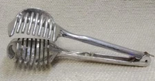 Vintage Aluminum  7" Tongs Grabber & Slicer Expandable 1" to 3" 180469