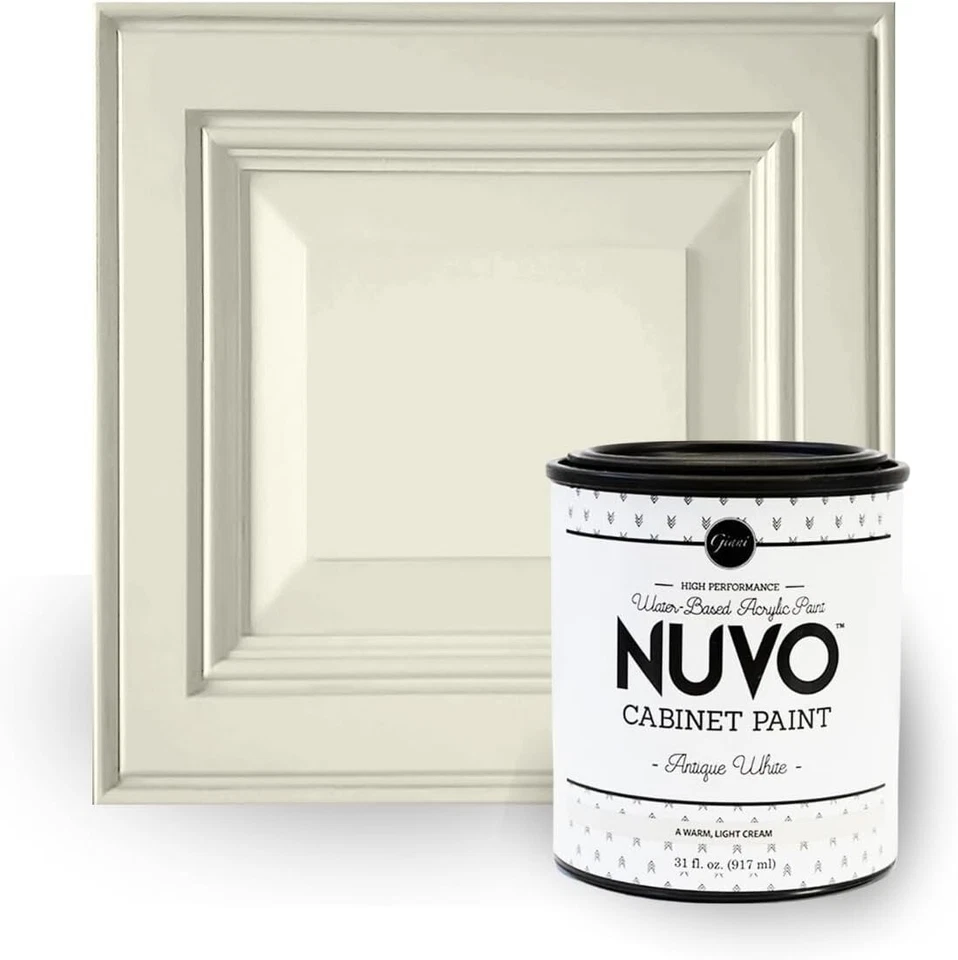 31 Fl. Oz. Nuvo Antique White Cabinet Paint - Professional Results, No Priming - Image 3 of 4