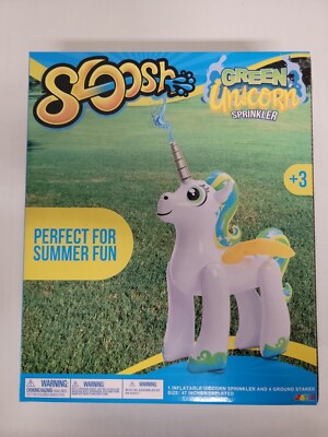 Sloosh Unicorn Sprinkler Giant Inflatable Unicorn Sprinkler Outdoor Water Inf...