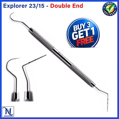 Dental Williams Explorer UNC 15/23 Color Coded Probe Double Ended
