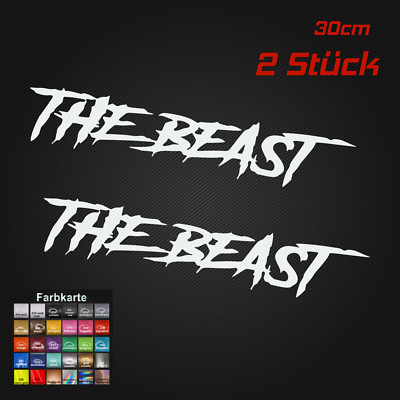THE BEAST Auto Aufkleber Tuningsticker Set 2 Stück  30 cm