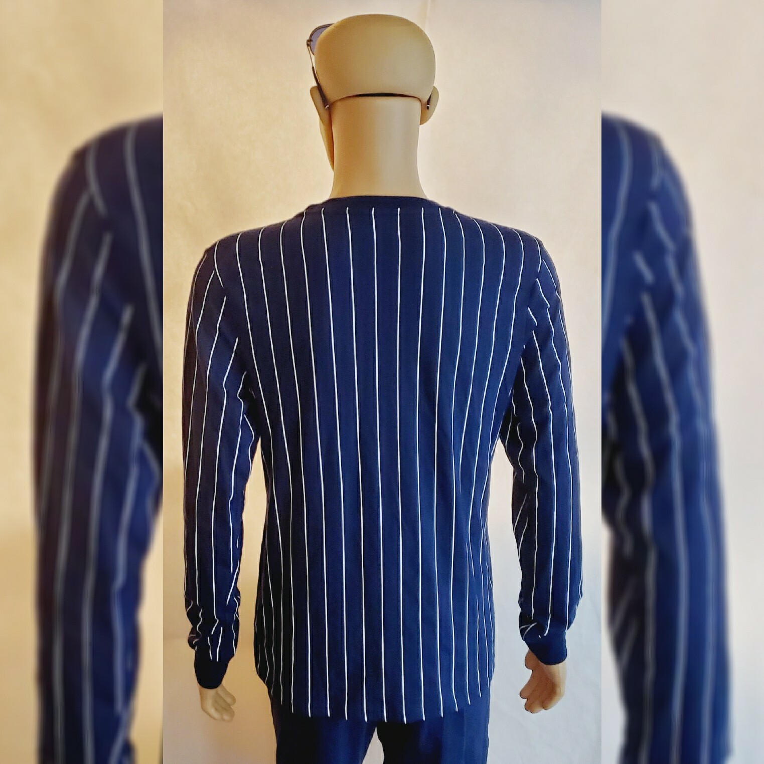 FILA AUTENTICA MAGLIETTA HERITAGE MANICA LUNGA UOMO REGULAR FIT TAGLIA S BLU CON LOGO