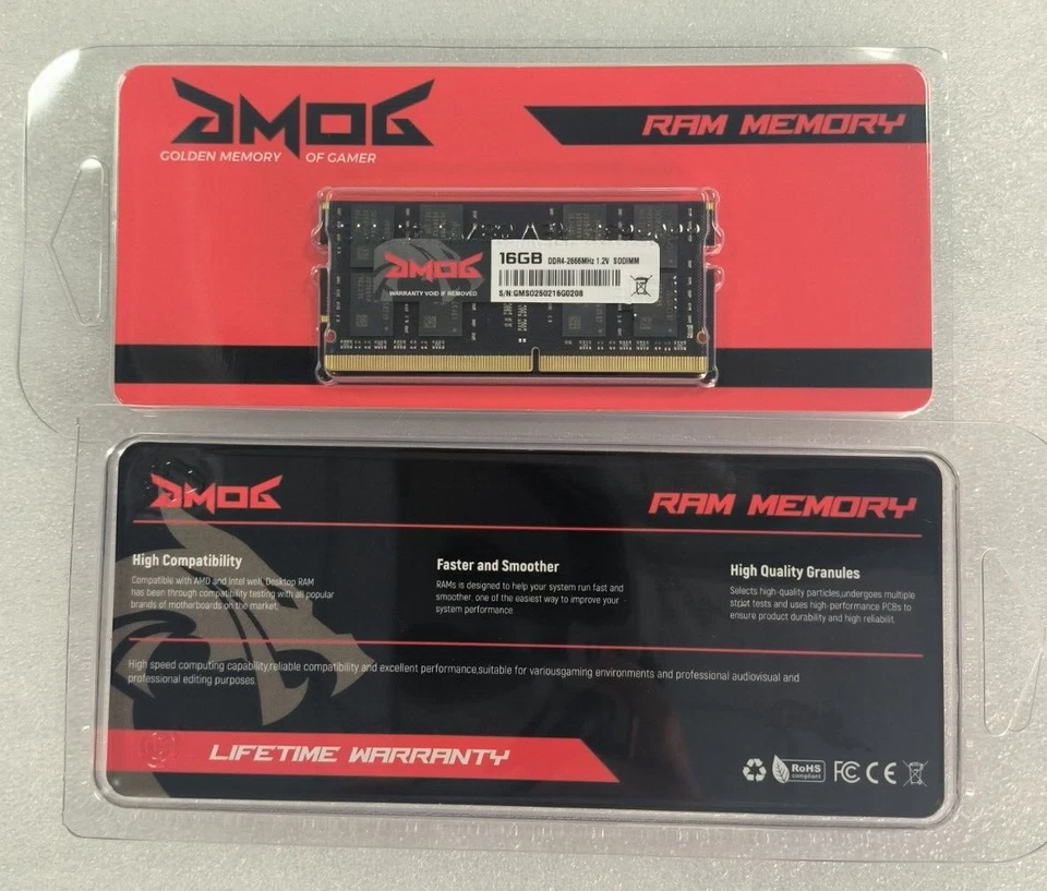 GMOG DDR4 RAM for Laptop 16GB 2666MHz Notebook SO-DIMM Memory RAM - Image 2 of 2