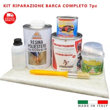 Kit riparazione barche e piscine in vetroresina kit completo 7 pezzi