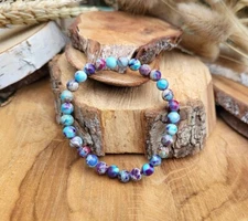 4mm Purple Jasper Dainty Bracelet Galaxy Stone Healing Bracelet Gift for her