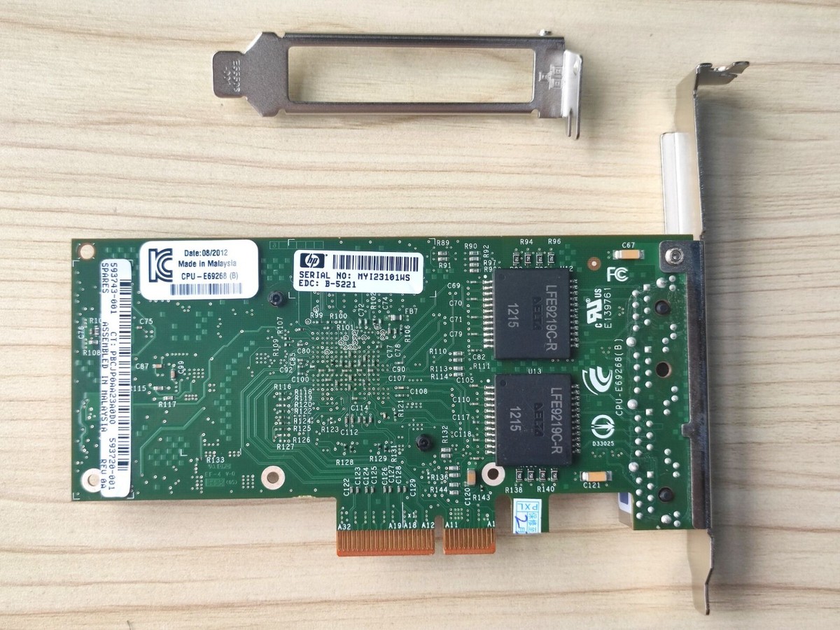 593722-B21 HP NC365T 4-PORT ETHERNET SERVER ADAPTER 593743