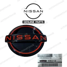 FITS: 22 - 25 NISSAN FRONTIER FRONT GRILLE GRILL EMBLEM LOGO RED ACCENT OEM NEW