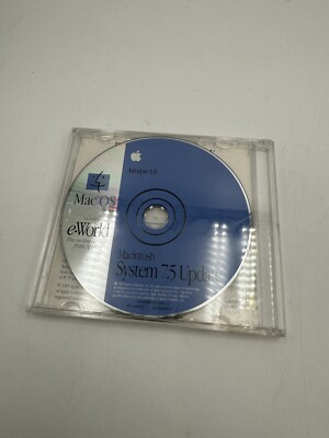 Vintage Macintosh Apple Mac System 7.5 Update 2.0 2 CD-ROM