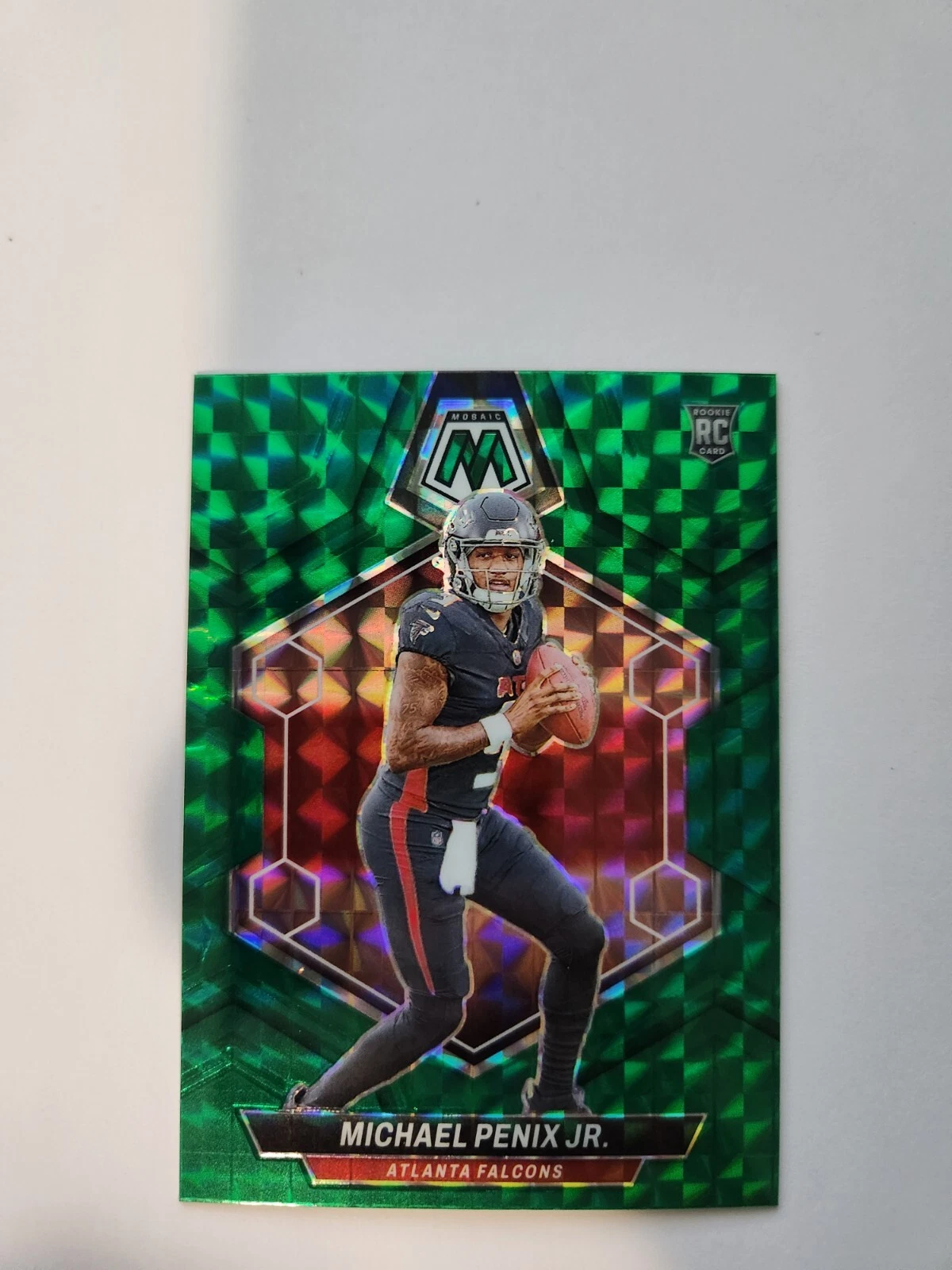 2024 Mosaic Rookies Green Mosaic Atlanta Falcons #308 Michael Penix Jr. (RC)
