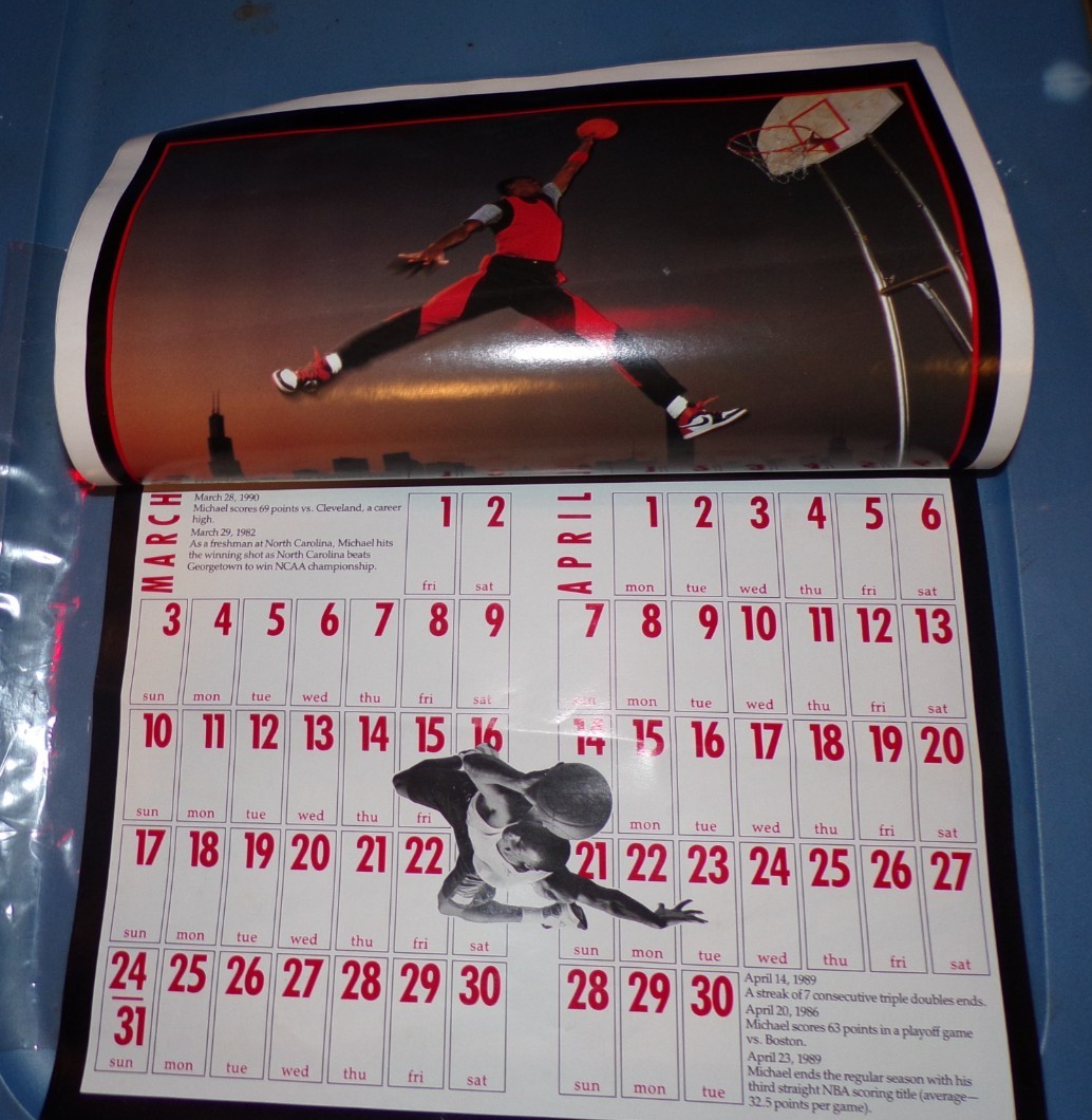 Michael Jordan NBA 1991 Wheaties Air Jordan Flight Club Calendar