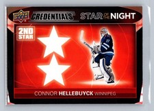 21-22 Upper Deck Credentials #2S-2 Connor Hellebuyck Star of the Night