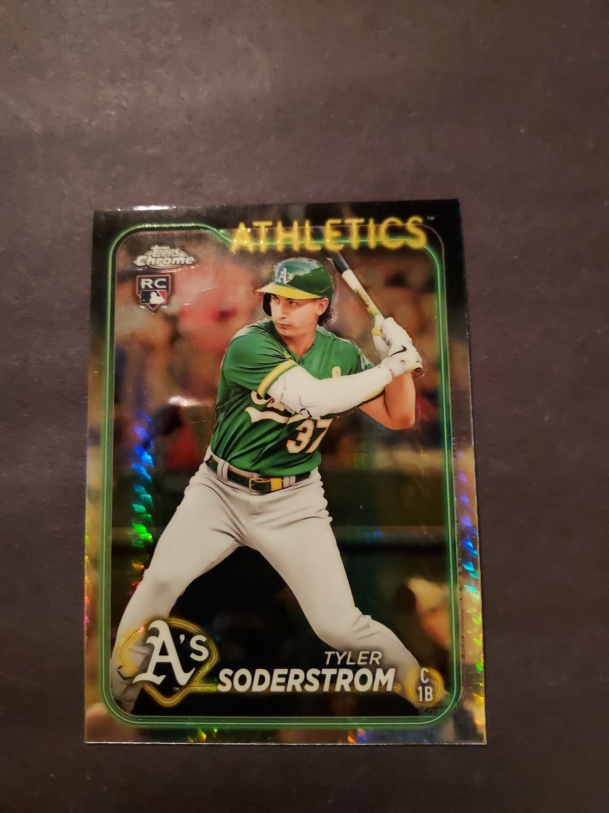 Tyler Soderstrom 2024 Topps Chrome Prism Refractor 298 RC