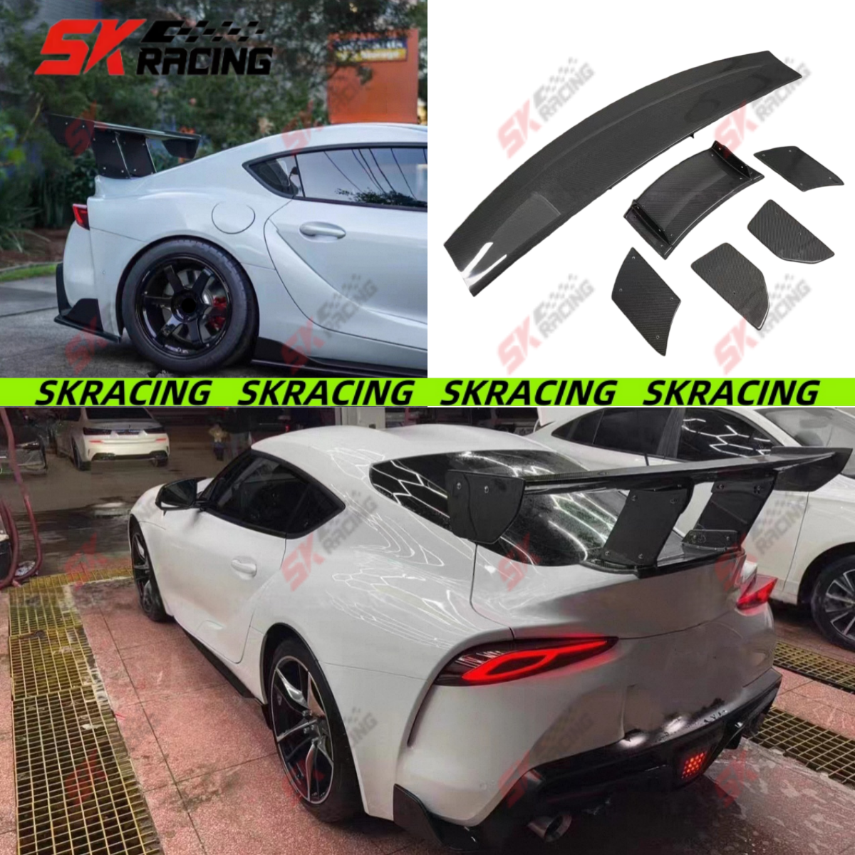 Fits Toyota GR Supra 2020-26 Forged/Carbon Fiber/Unpainted FRP Rear Spoiler Wing