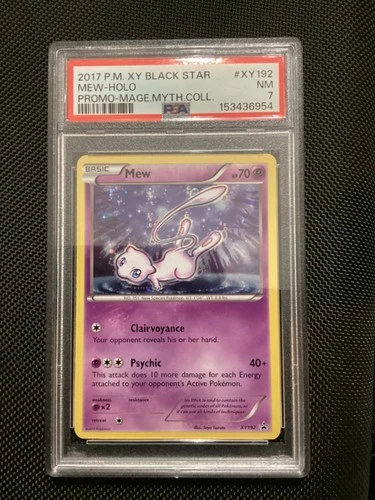 2017 P.M. XY #192 Black Star Mew Holo Promo Mage Mythical Collection