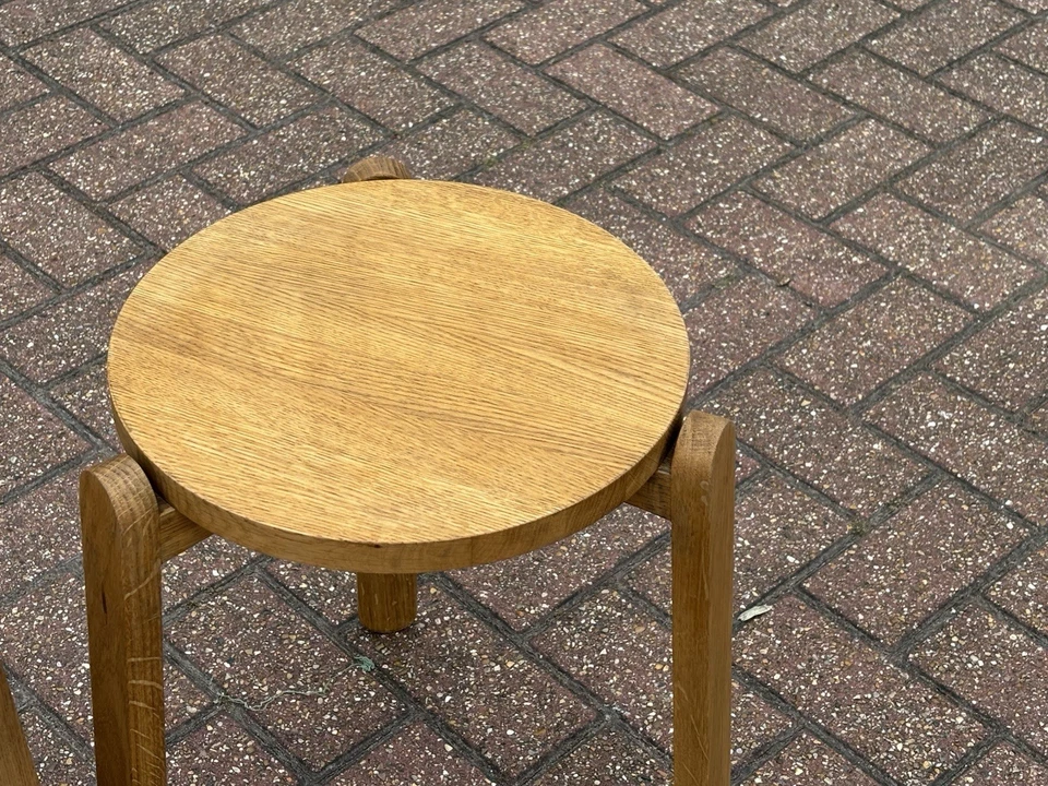 Pair Of Oak Skagerak Nomad Designer Stacking Stools - Image 3 of 4