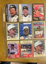 2 SHEETS OF 9 DALE EARNHARDT RACING CARDS NICE CONDITION 