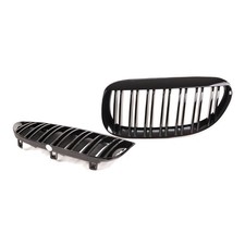 Doppelsteg K�hlergrill passend f�r BMW E63 E64 2002-2010 Schwarz Glanz