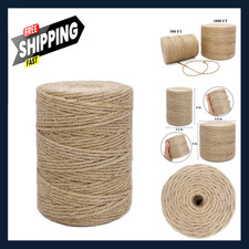Jute Twine Rope 3mm Thick 500ft Natural Garden String Heavy Duty Craft Wrapping
