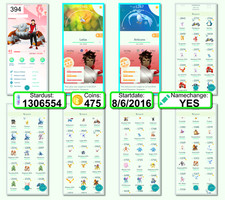 Pokémon Acc Go   Lvl 41   8 Shiny   40 Legen...